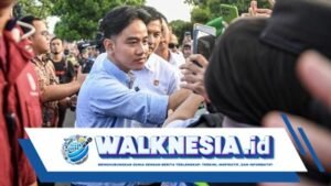 Di Tengah Hujan Gerimis, Gibran Bagikan Susu untuk Warga di Alun-alun Solo