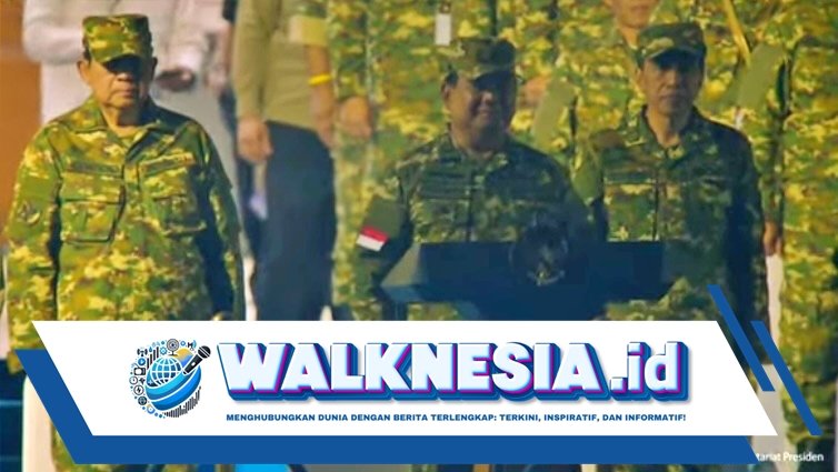 Prabowo Pimpin Upacara Parade Senja di Akmil, Dihadiri Jokowi dan SBY