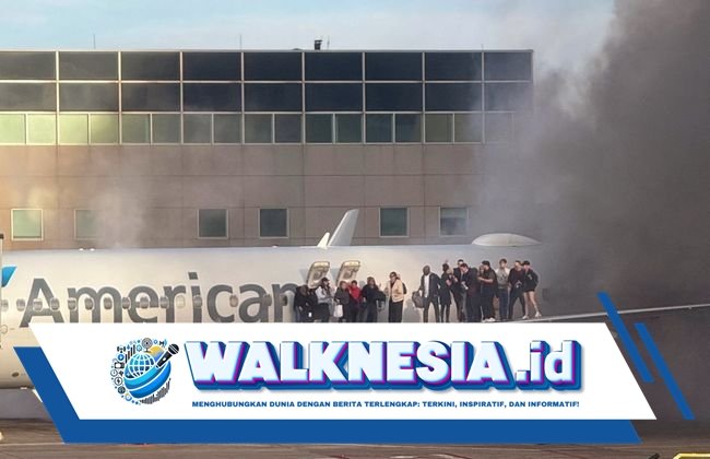 Kebakaran Mesin Pesawat American Airlines, Penumpang Dievakuasi Darurat