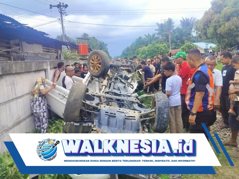Kereta Api Tabrak Mobil Terios di Asahan, Pasutri dan 2 Anaknya Tewas